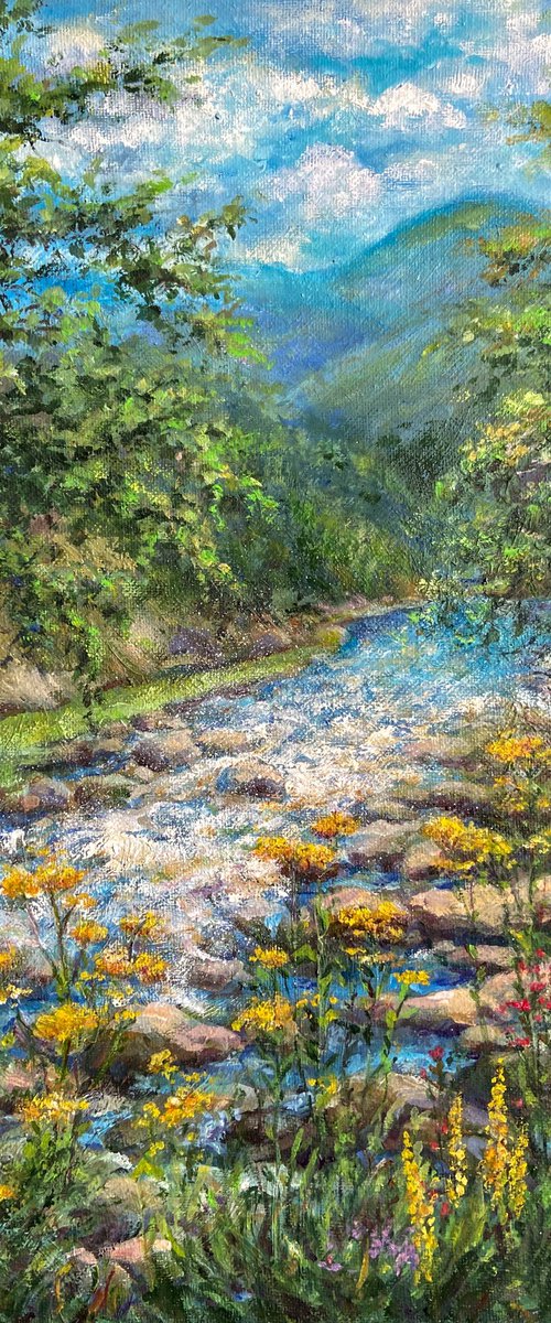 Whispering Mountain Stream by Galyna Shevchencko