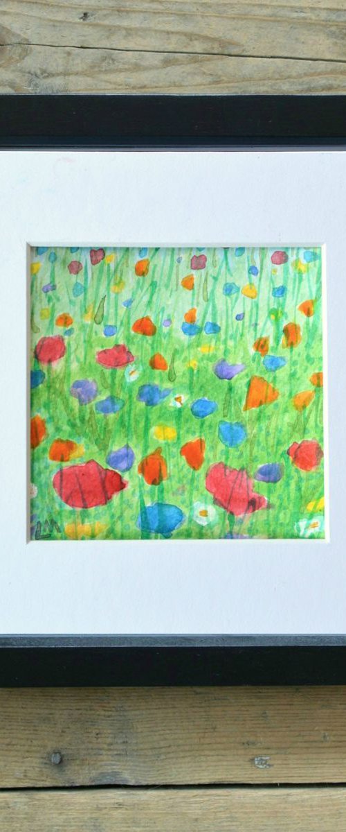 Meadow Flowers - Watercolour, small gift idea by Lisa Mann