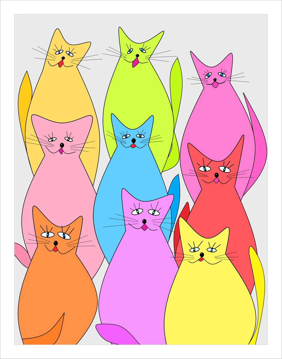*Singing March Cats* #1 by Kseniya Kovalenko