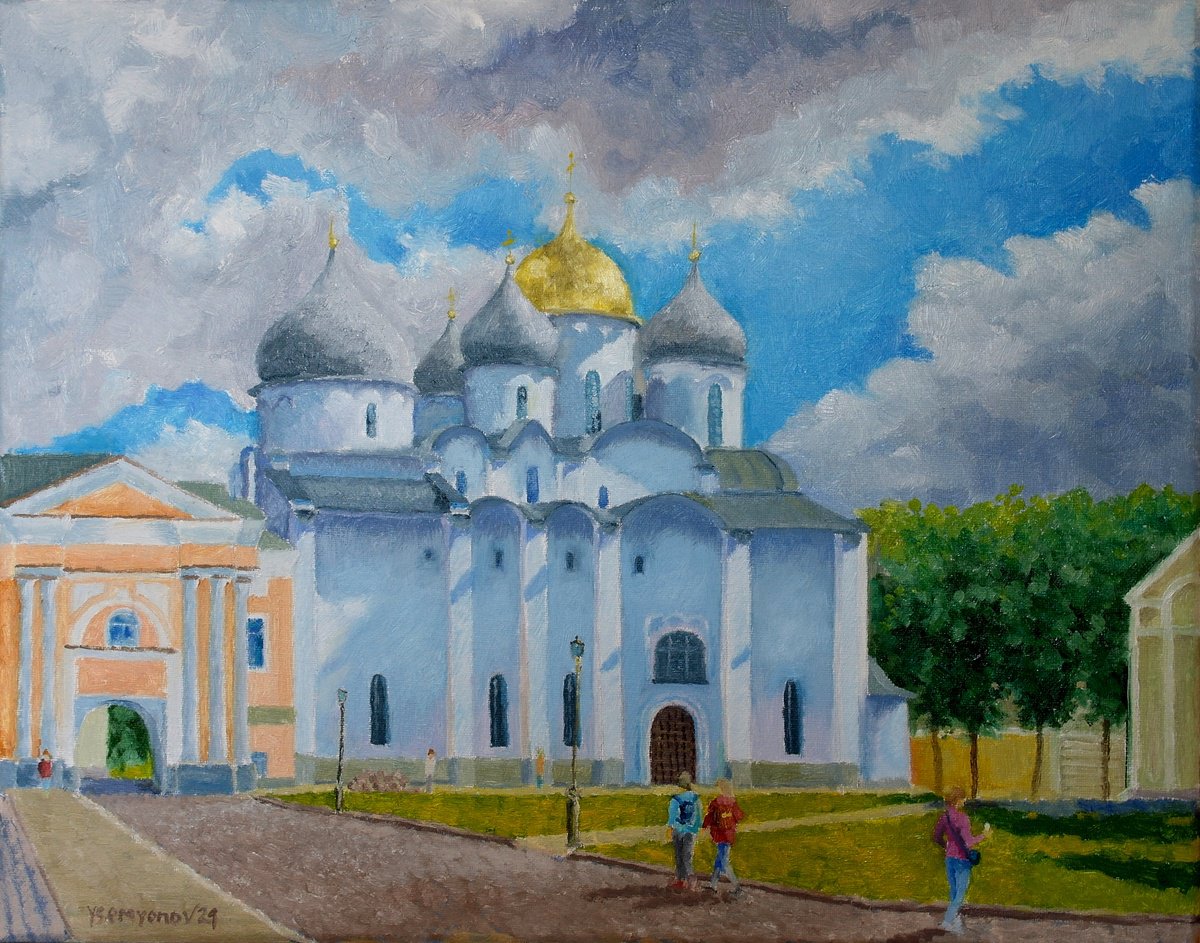 Novgorod, The Great, Cathedral Of St. Sophia By Juri Semjonov, 20 X 16, Artwork For Sale On Artfinder