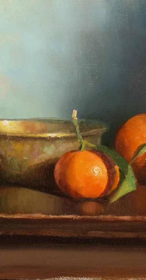 Clementines and a Golden Bowl by Pascal Giroud
