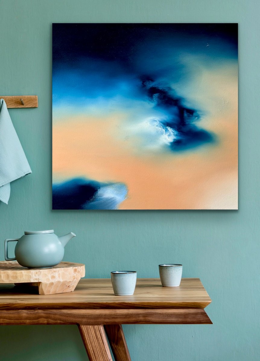 Abstract Oil Painting By Jonesy, 24 X 24, Lonely Soul, Original Artwork