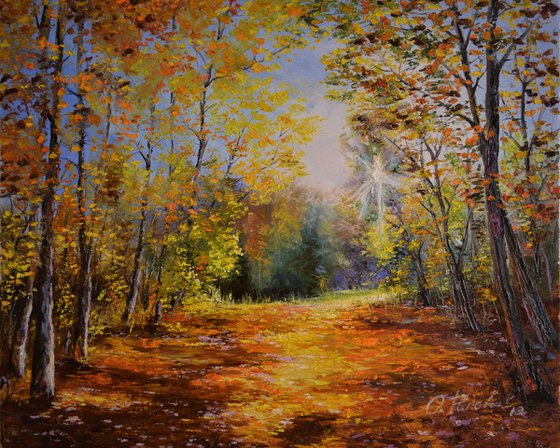 ORIGINAL OIL PAINTING "GOLDEN AUTUMN"