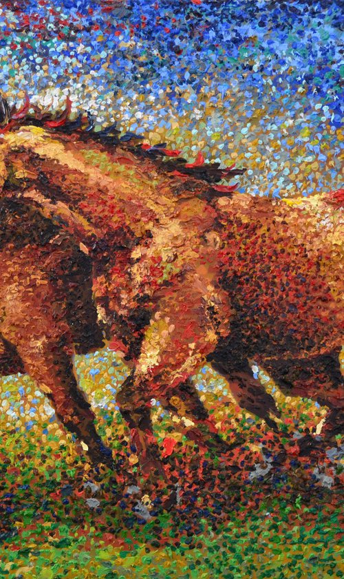 Golden Gallop by Mark Fine Art