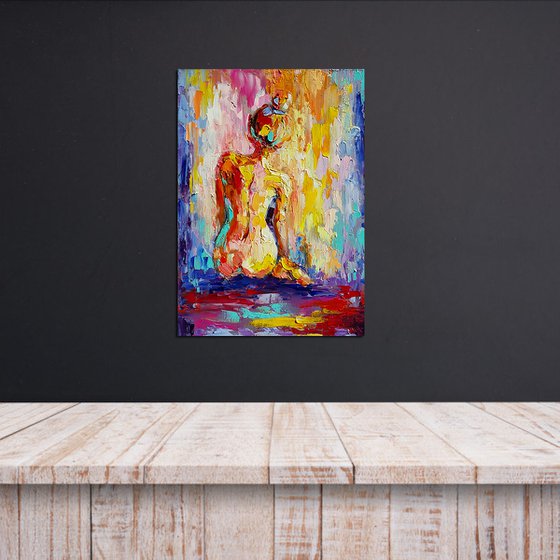 Beautiful morning - oil painting, nude, erotic, body, woman, woman body