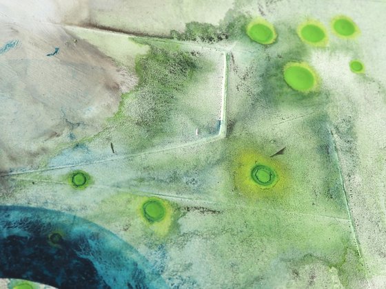 Three trees - abstract watercolor