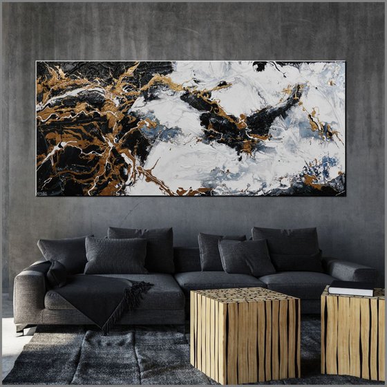 Held For Ransome 270cm x 120cm texture Abstract painting