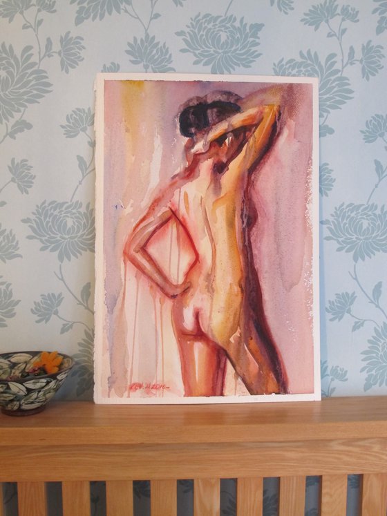 standing female nude