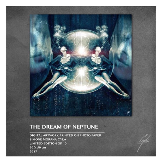 THE DREAM OF NEPTUNE | 2017 | DIGITAL ARTWORK PRINTED ON PHOTOGRAPHIC PAPER | HIGH QUALITY | LIMITED EDITION OF 10 | SIMONE MORANA CYLA | 50 X 50 CM