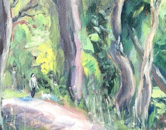 A Walk in the Woods An original oil painting