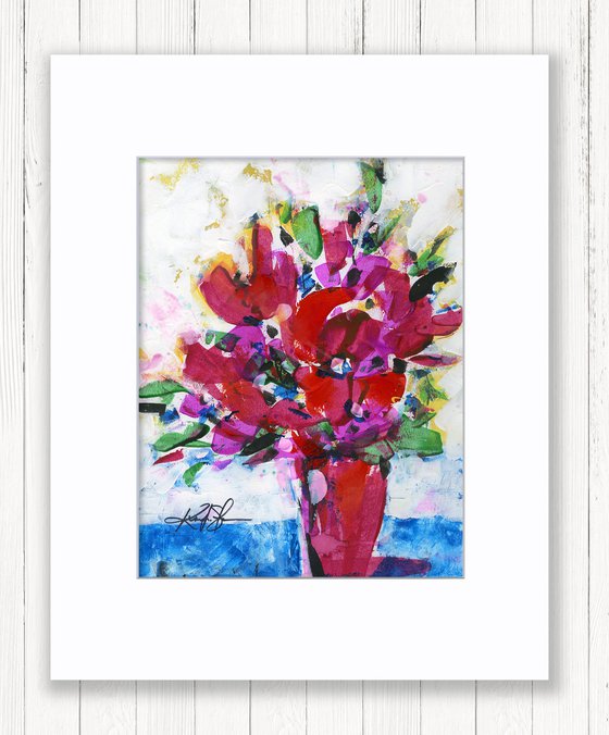 Blooms Of Joy 17 - Vase Of Flowers Painting by Kathy Morton Stanion