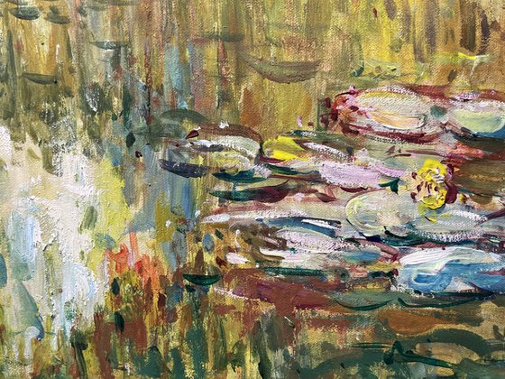 Nymphaeas / Water lilies pond Abstract impressionist