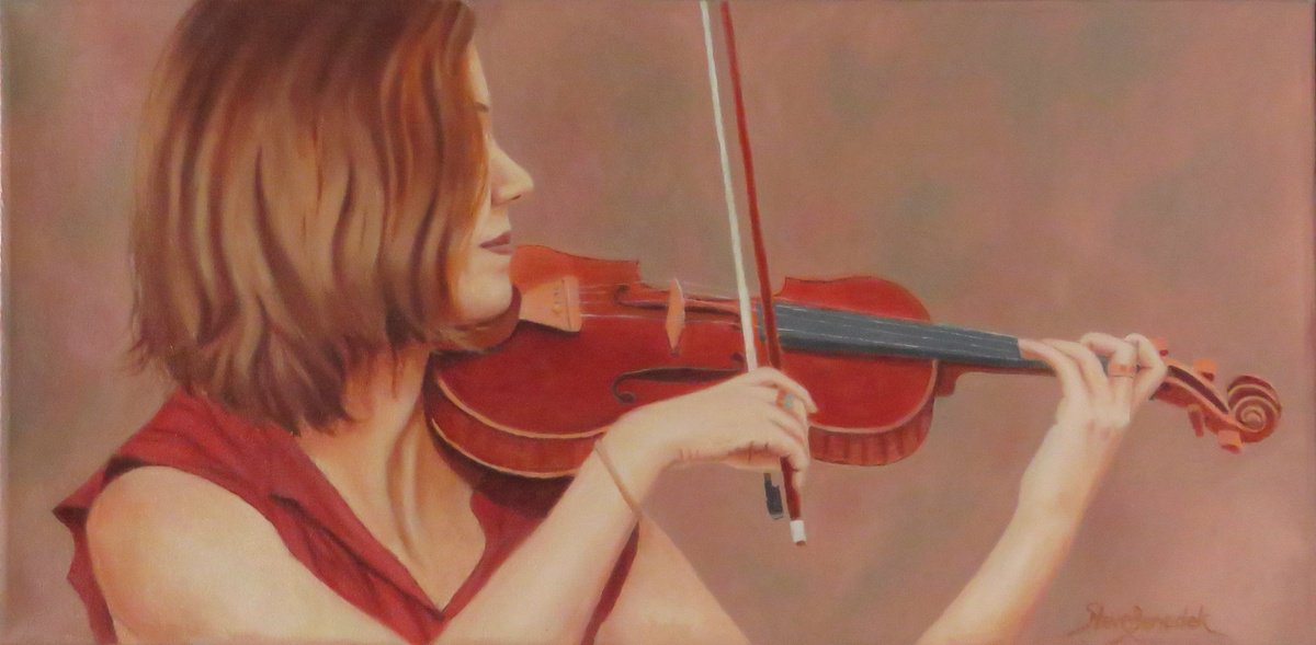 Photorealistic Oil Painting , Blue Grass By Stephen Benedek, 24 X 12, Artwork For Sale On Artfinder