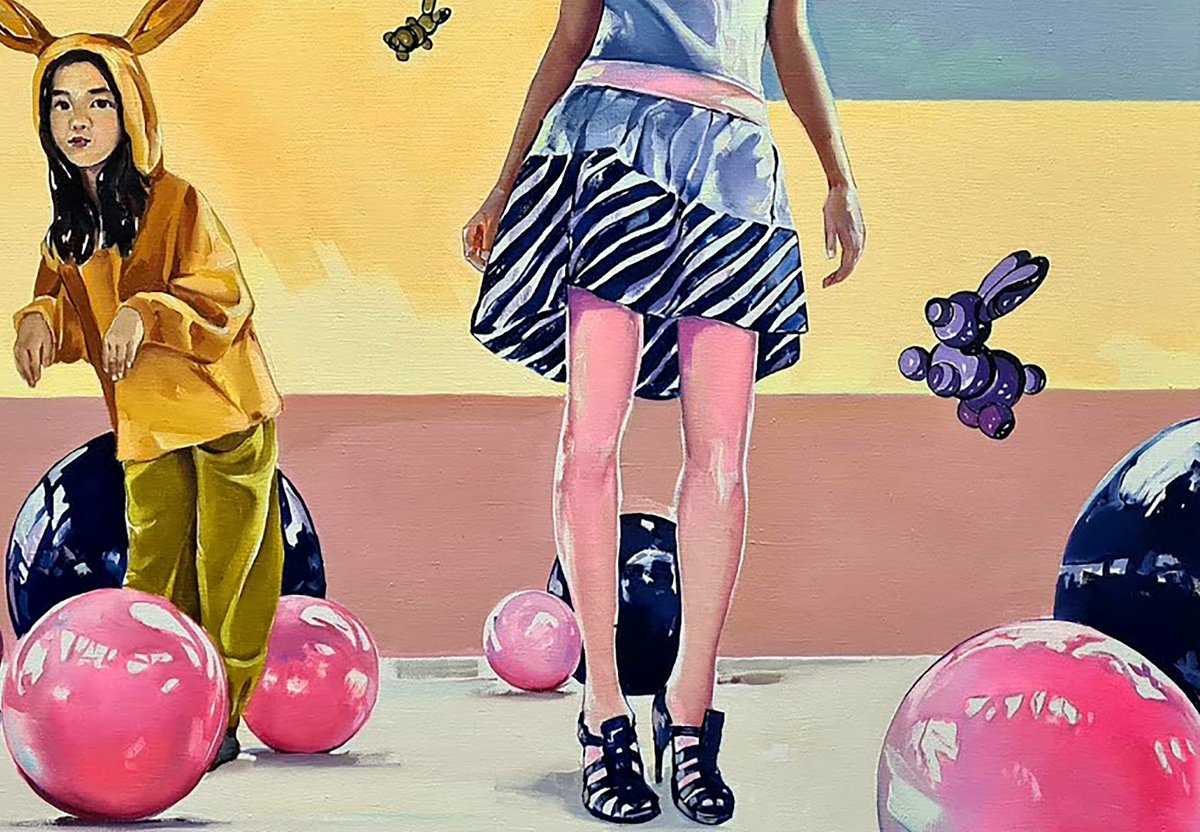 Urban And Pop Portrait Giclee Print By Igor Konovalov, 28 X 20, Equilibrium Part 3, Original Artwork