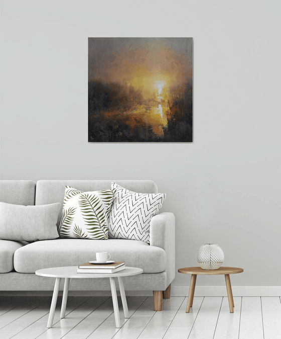 " Hazy Sunrise " SPECIAL PRICE / W 80 x H 80 cm
