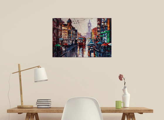 "Rainy city" cityscape