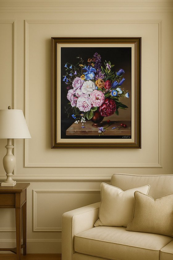 Peony and Iris Bouquet