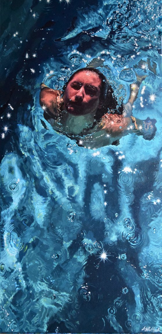 Star Gazer - Swimming Painting