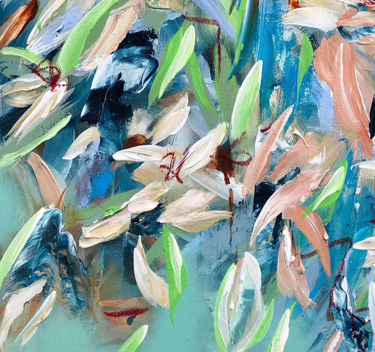 Michelle Carolan | Original Acrylic Painting | Go With The Flow | 61 X 76Cm | Artwork For Sale On Artfinder