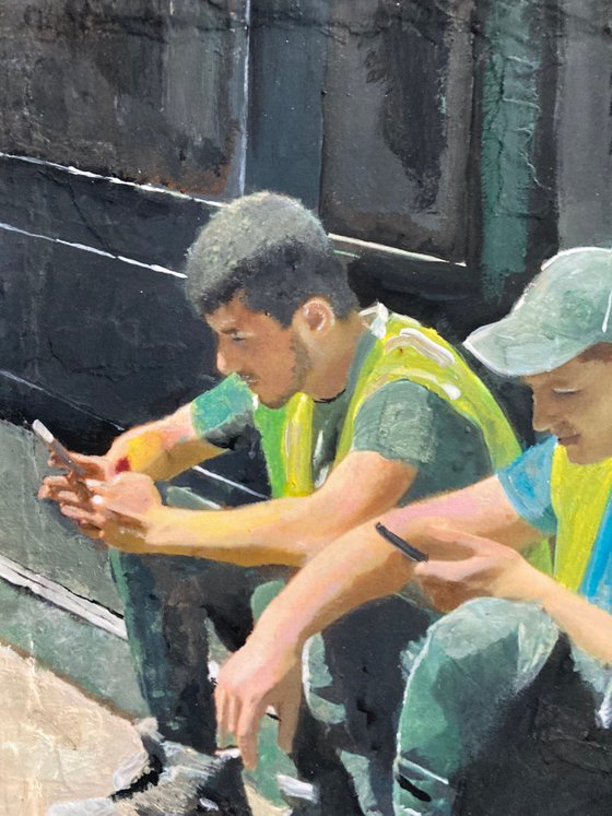 Guys Taking A Break In The Sun