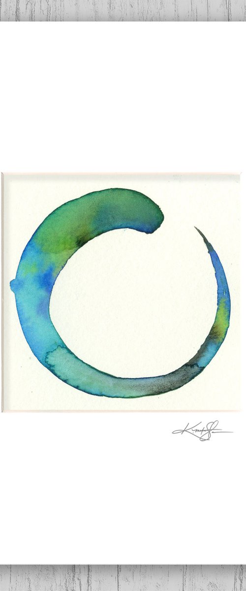 Enso Serenity 109 - Abstract Zen Circle Painting by Kathy Morton Stanion by Kathy Morton Stanion