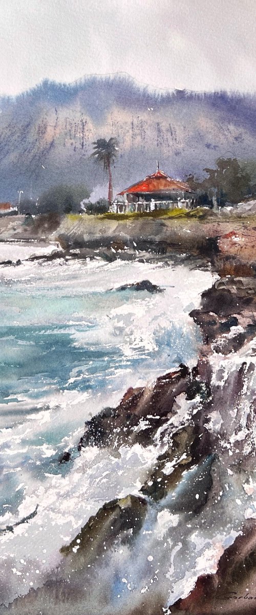 House on the coast of Cyprus #2 by Eugenia Gorbacheva