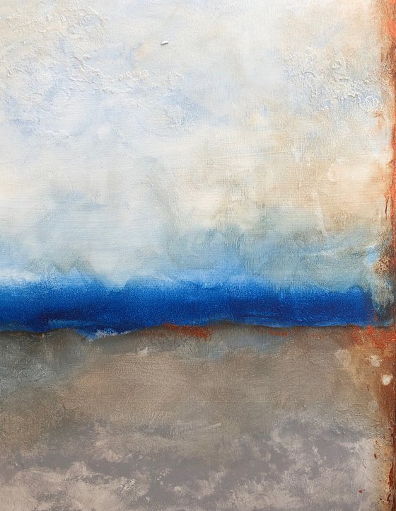blues border  (90 x 90 cm) Dee Brown Artworks