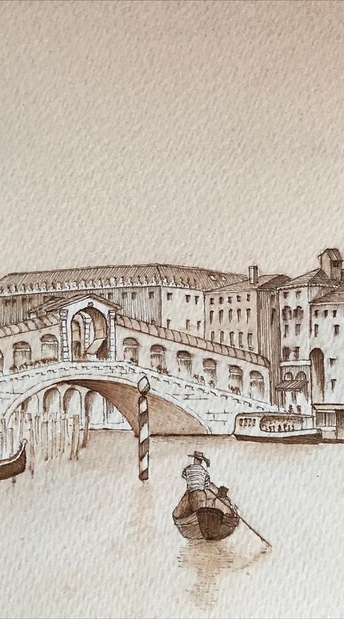 Rialto Bridge, Venice by JANE  DENTON