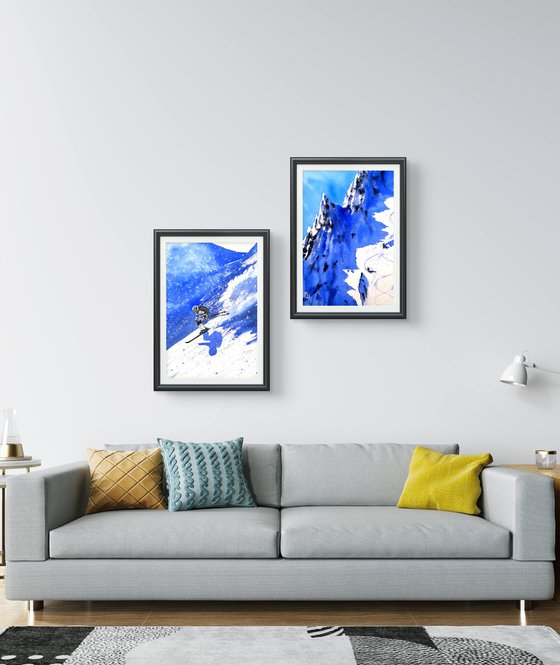 Skiers in the Alps mountians
