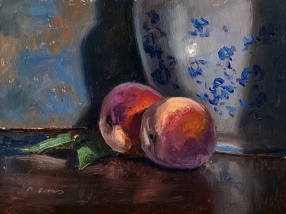 Peaches and Vase