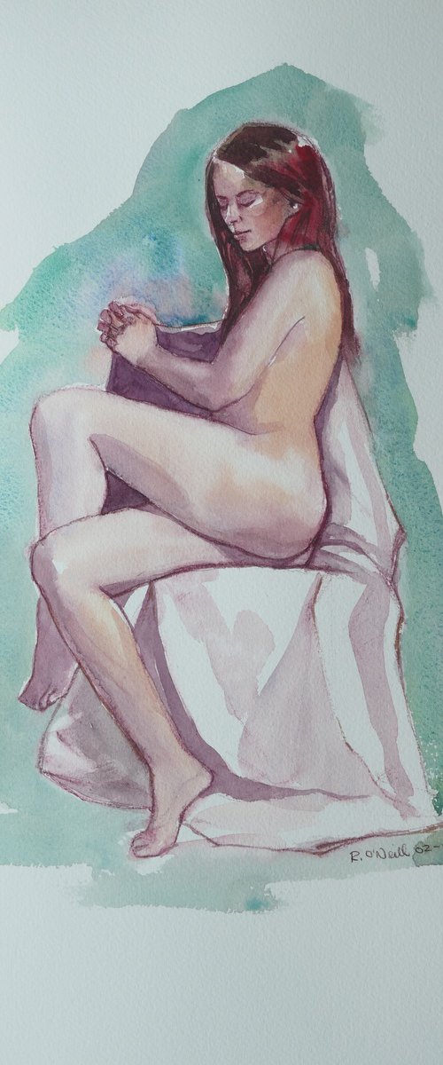 Seated female nude by Rory O’Neill