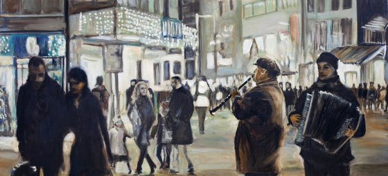 Night Scene In The City Center