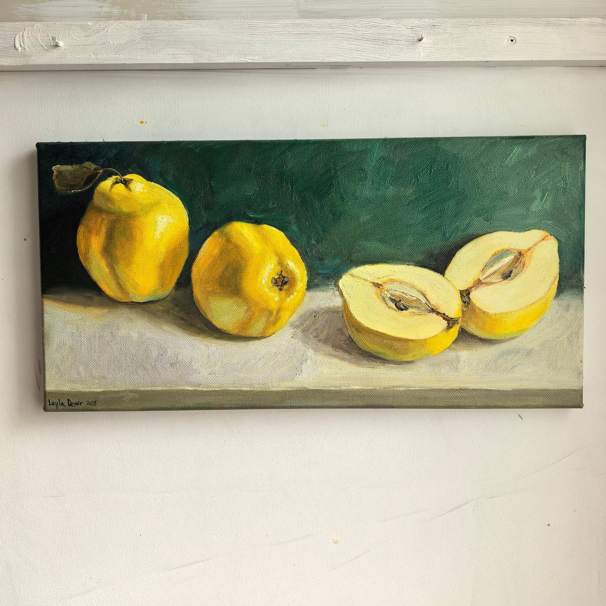 Quince Fruit Still Life By Leyla Demir, 20 X 10, Artwork For Sale On Artfinder