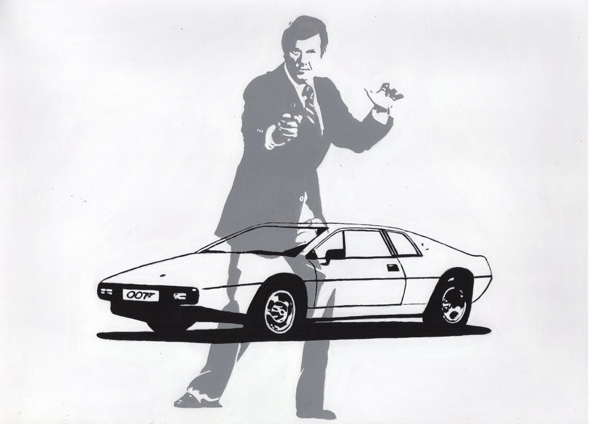 James Bond Roger Moore by Paul Cockram