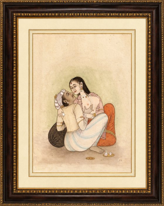 Original Romantic Indian Miniature Painting