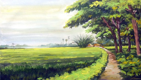 Rural Road - Acrylic on Canvas Pianting