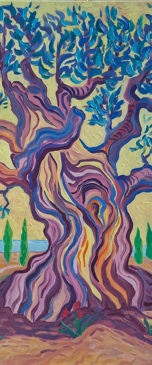 Ancient Olive tree Altea Campo by Kirsty Wain