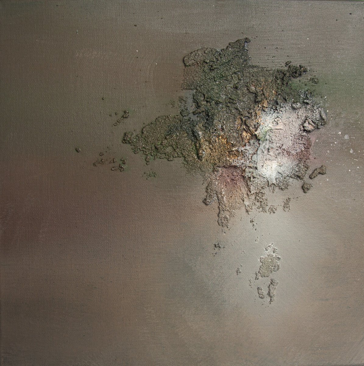 Abstract Painting By Vered Brett, 16 X 16", Fragile Armour, Original Artwork