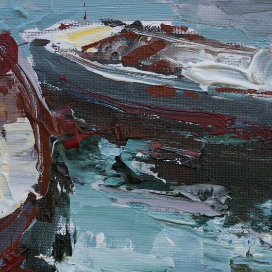 Boats - Original acrylic painting