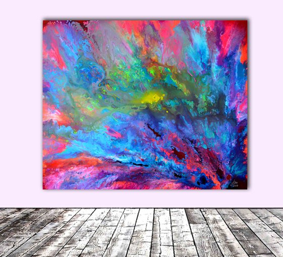 The Last Beauty - XXL Big Painting, - Large Painting - Ready to Hang, Hotel and Restaurant Wall Decoration