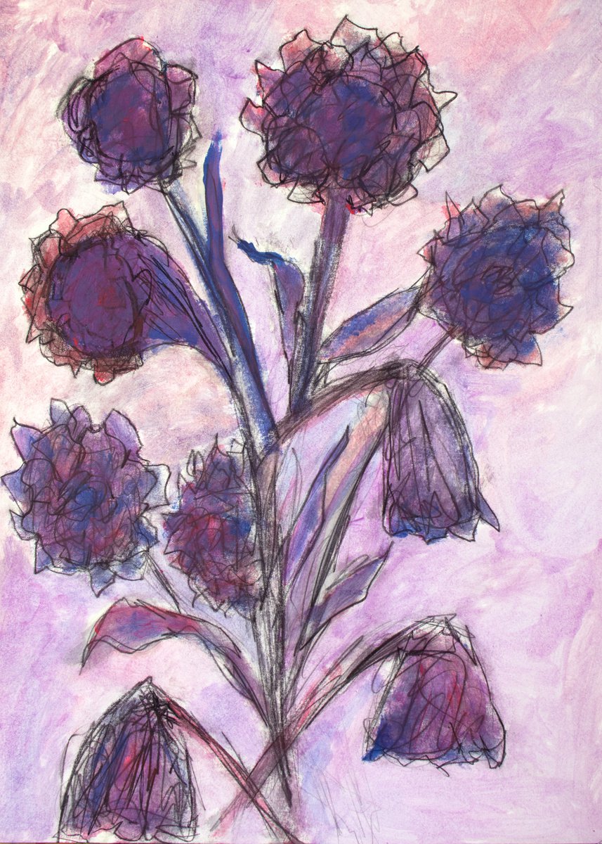 Abstract flowers 4 by Paola Consonni
