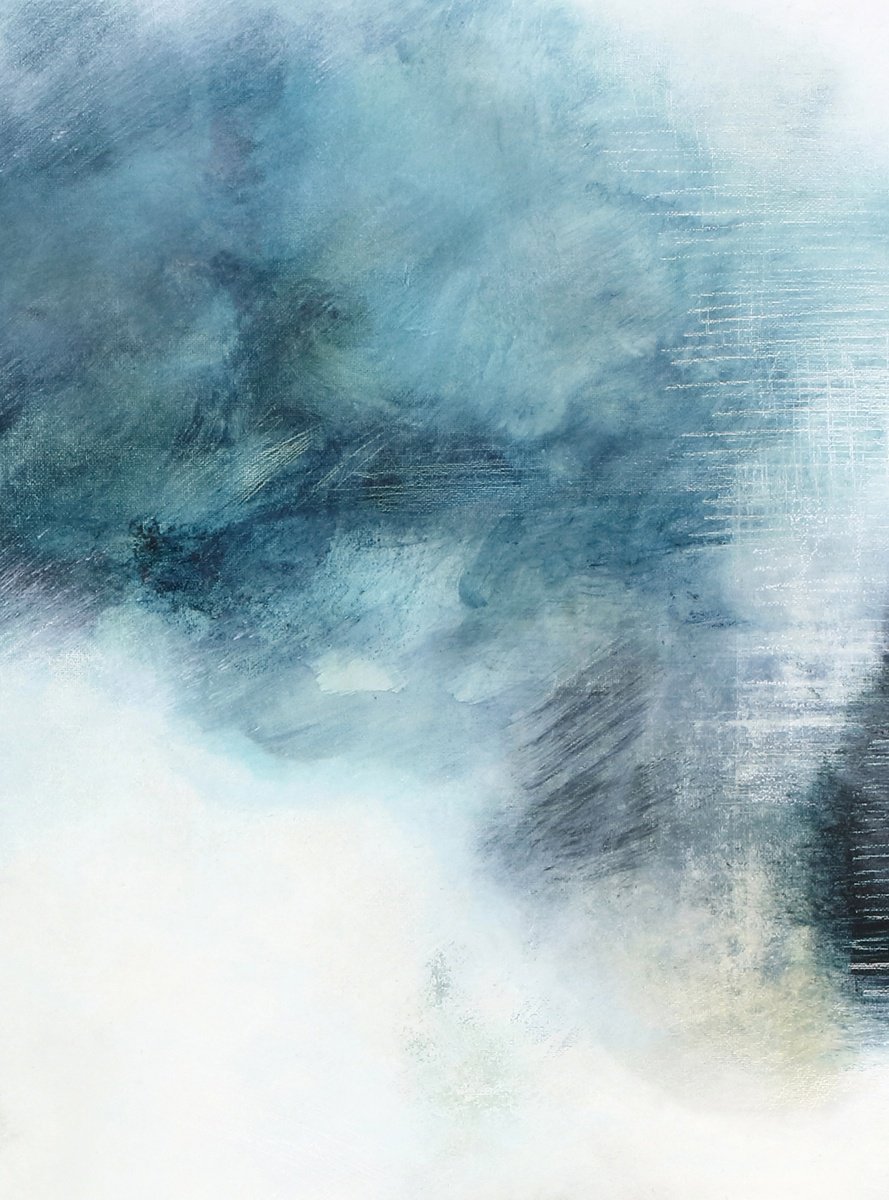 Abstract Painting By Gina Parr, 28 X 28, Safe Harbor, Original Artwork