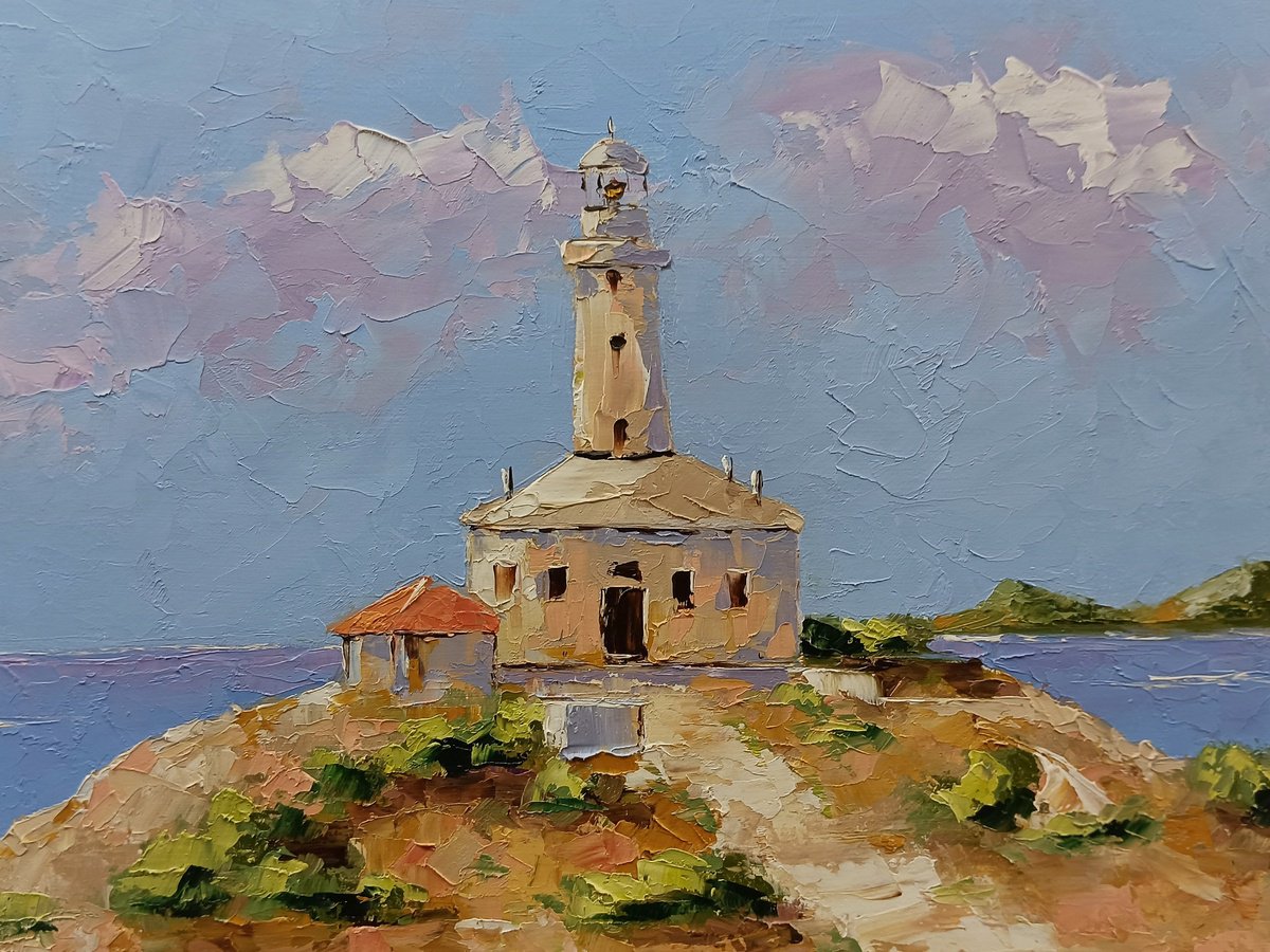 Lighthouse on Adriatic sea by Marinko S?aric