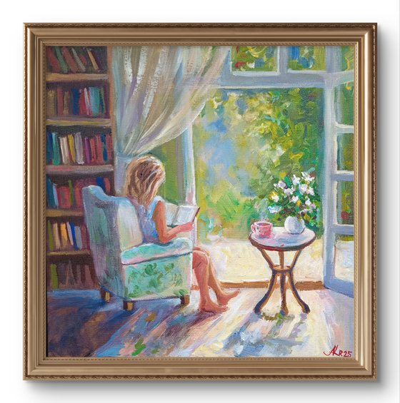 Girl reading a book