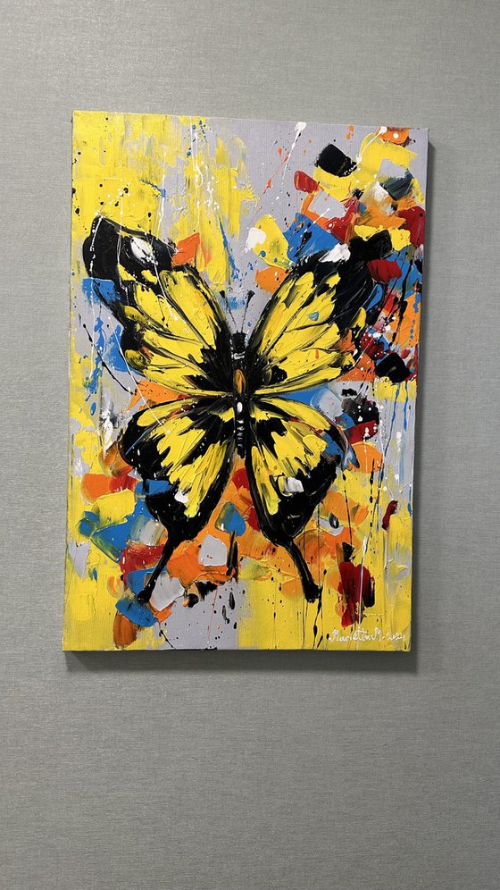 Sunlit Butterfly Canvas