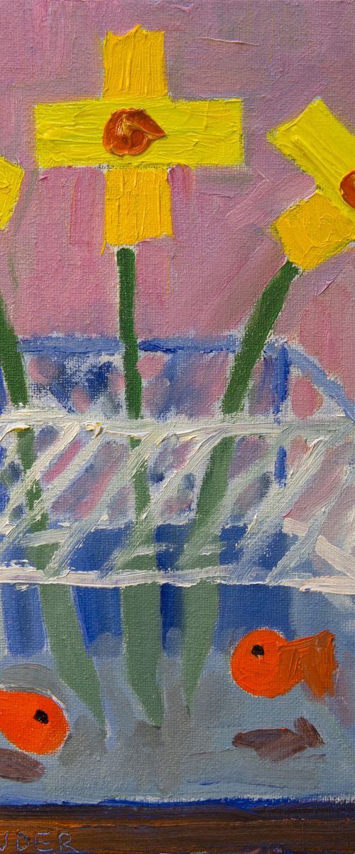 Daffodils And Goldfish by Ryan Louder