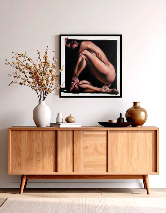 Within Myself - Female Nude in Black Space