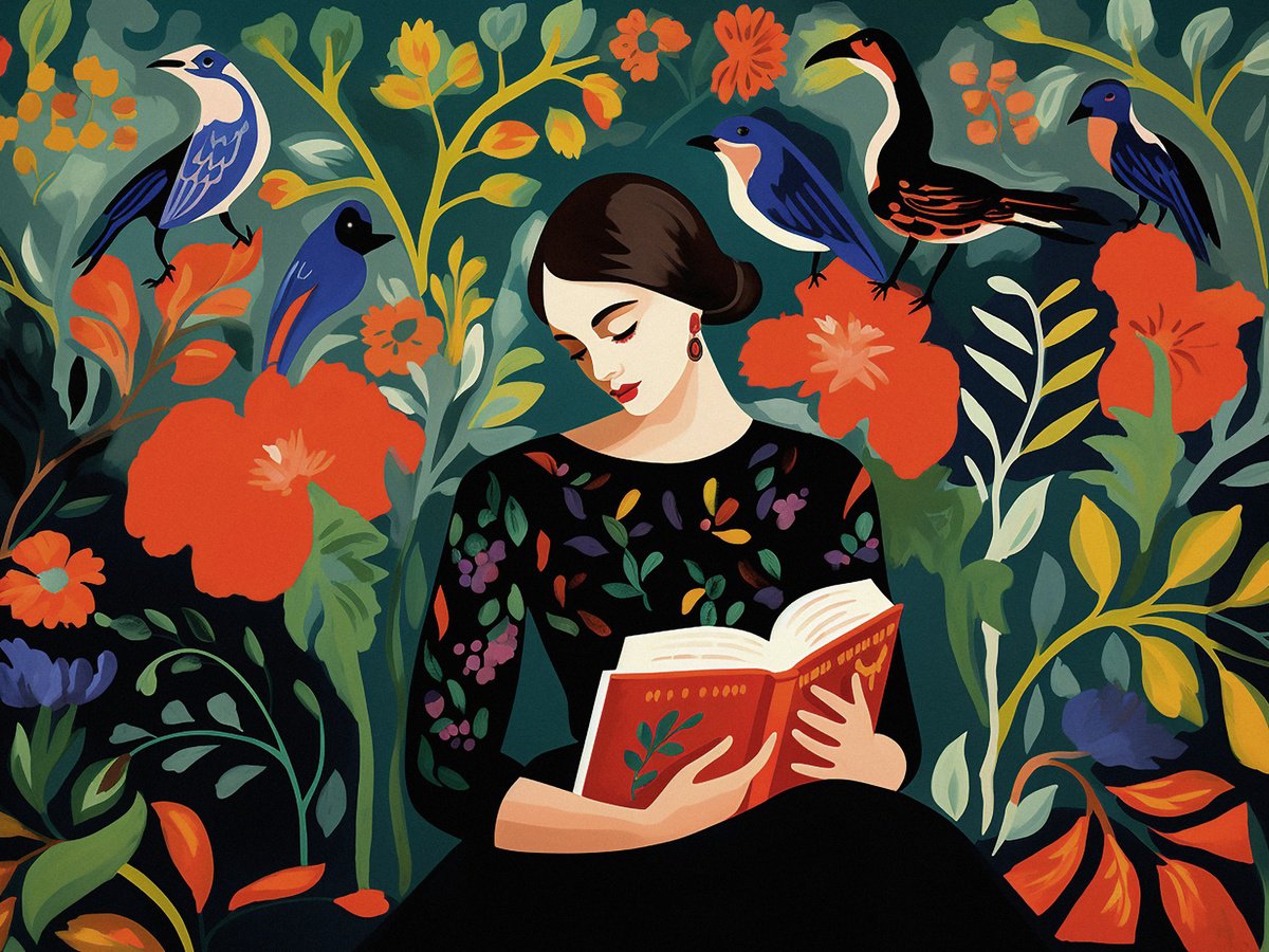 Impressionistic Portrait Acrylic Painting By Kosta Morr, 31 X 24", In The Garden, Original Artwork