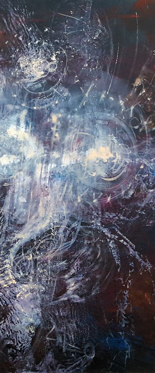 Fascinating way to paint still life like cosmic energy explosions Oneiric Sublime art signed by romanian master Kloska by Kloska Ovidiu
