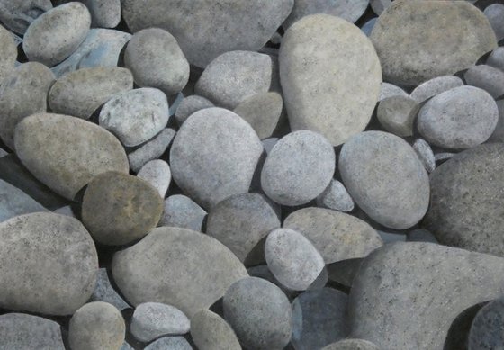 Porthnanven beach stones